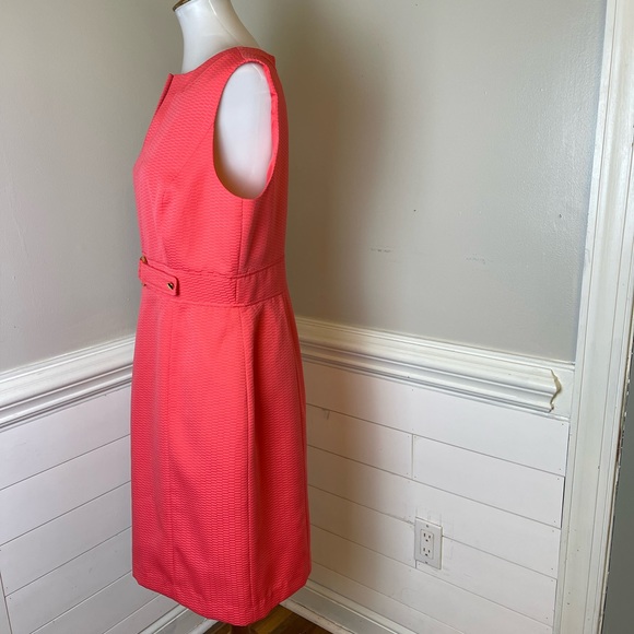 Chelsea Rose Coral Textured Dress 12 FREE SHIP - Picture 2 of 5